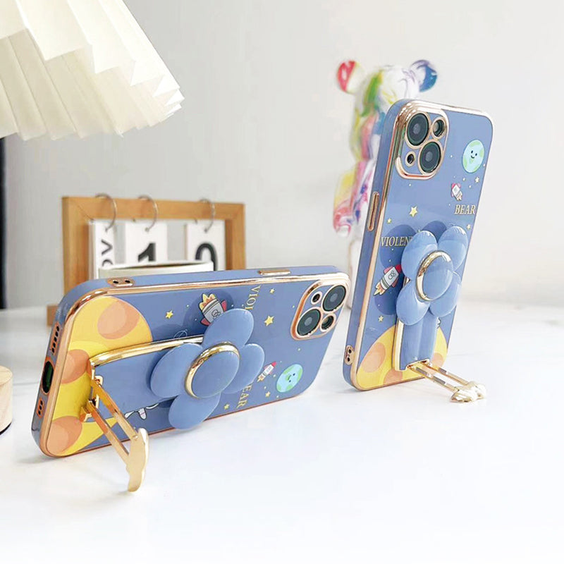 Multifunction Cartoon Windmill Mobile Phone Kickstand Adhesive Sticker Rotating Cellphone Kickstand Holder