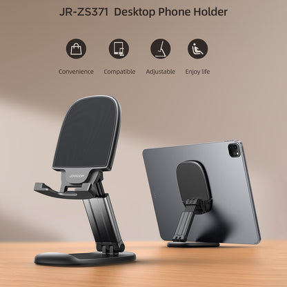 JOYROOM JR-ZS371 Desktop Phone Stand PC+ABS+Aluminum Alloy Adjustable Foldable Tablet Holder