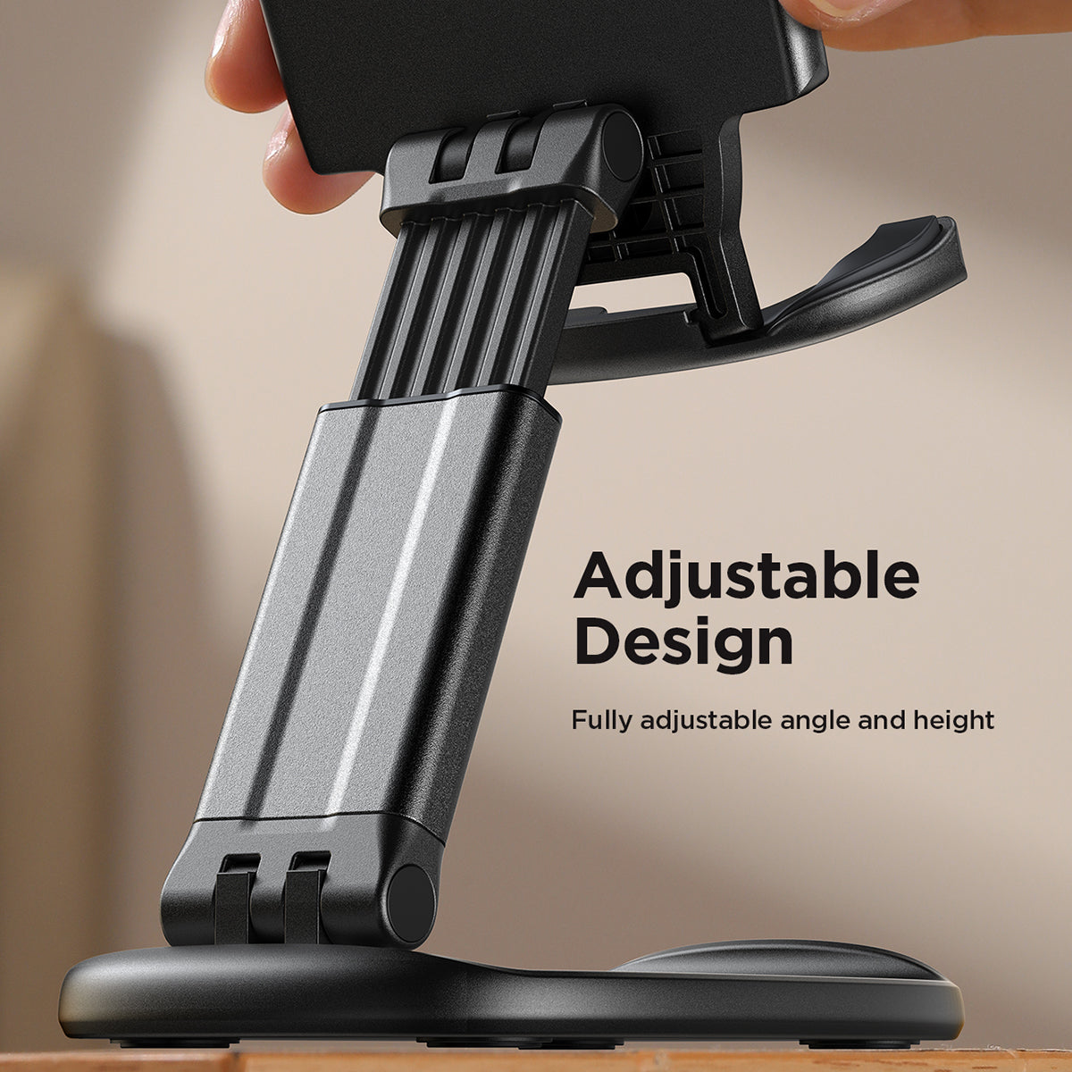 JOYROOM JR-ZS371 Desktop Phone Stand PC+ABS+Aluminum Alloy Adjustable Foldable Tablet Holder