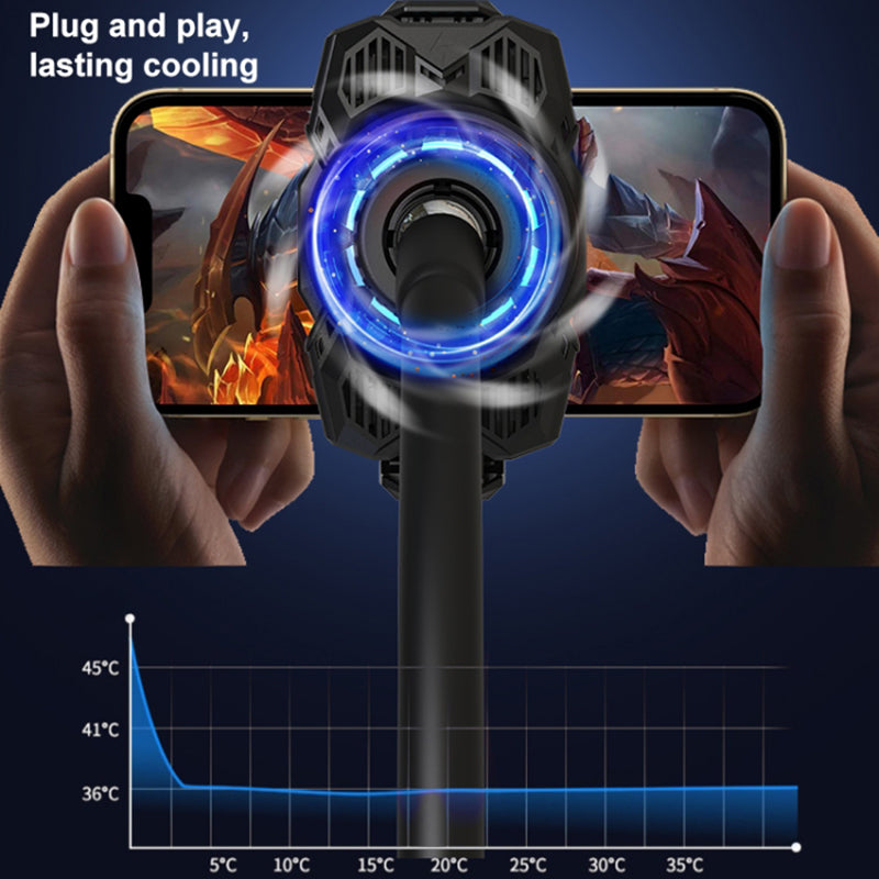S98 Semiconductor Cooling Fan Phone Cooler Mobile Phone Radiator with Phone Holder Stand Mount