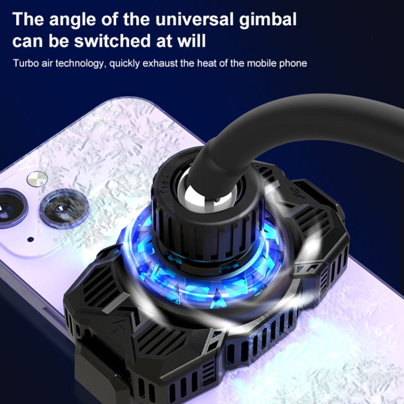 S98 Semiconductor Cooling Fan Phone Cooler Mobile Phone Radiator with Phone Holder Stand Mount