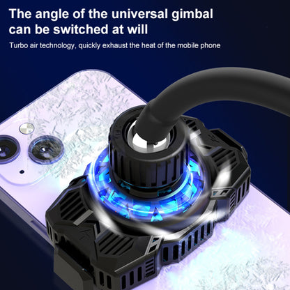 S98 Semiconductor Cooling Fan Phone Cooler Mobile Phone Radiator with Phone Holder Stand Mount