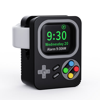 Watch Charger Holder for Apple Watch, Retro Game Console Design Silicone Charging Stand Holder