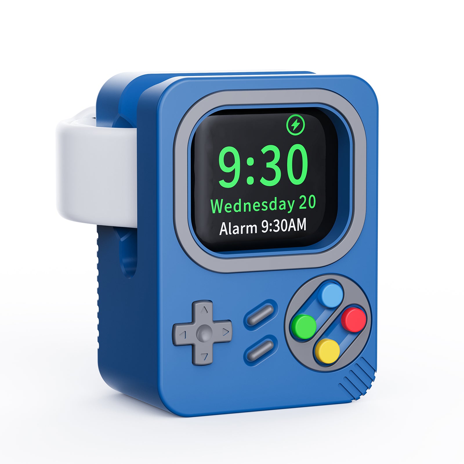 Watch Charger Holder for Apple Watch, Retro Game Console Design Silicone Charging Stand Holder