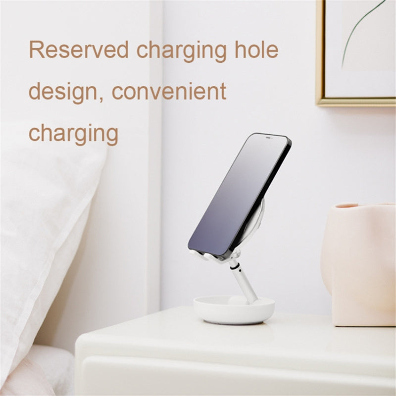 ICARERFAMILY IF-ZMZJ01 Mirror Design Cartoon Desktop Bracket Folding Stand for Phone / Tablet