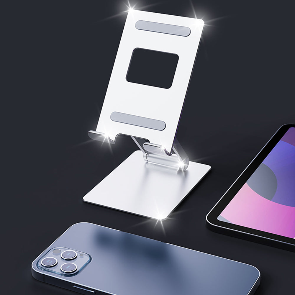 R-JUST SJ33 Foldable Cell Phone Stand Universal 9.7'' Aluminum Alloy Mobile Phone Holder Cradle Dock
