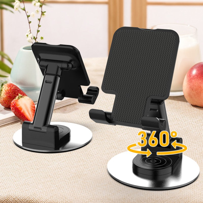 CCT21 Universal 360-degree Foldable Cell Phone Stand Silicone+ABS Desktop Tablet Phone Holder for Watching Videos, Playing Game
