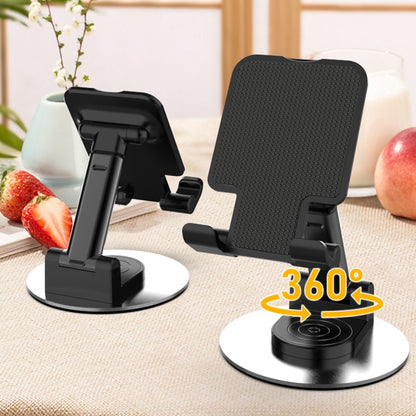 CCT21 Universal 360-degree Foldable Cell Phone Stand Silicone+ABS Desktop Tablet Phone Holder for Watching Videos, Playing Game