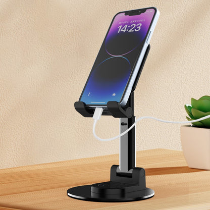 CCT21 Universal 360-degree Foldable Cell Phone Stand Silicone+ABS Desktop Tablet Phone Holder for Watching Videos, Playing Game