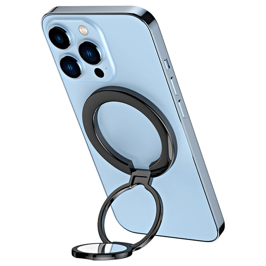 Magnetic Phone Ring Holder Kickstand Magnetic Car Mount Zinc Alloy Adjustable Foldable Phone Stand