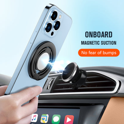 Magnetic Phone Ring Holder Kickstand Magnetic Car Mount Zinc Alloy Adjustable Foldable Phone Stand
