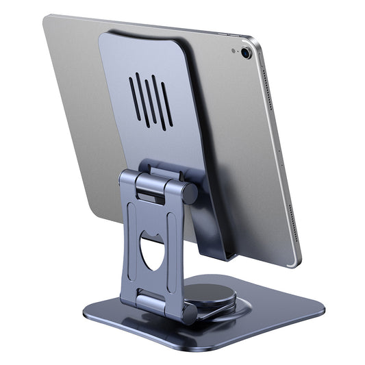 T635 Cell Phone Tablet Holder 360 Degree Rotating Aluminum Alloy Folding Stand Desktop Adjustable Portable Stand