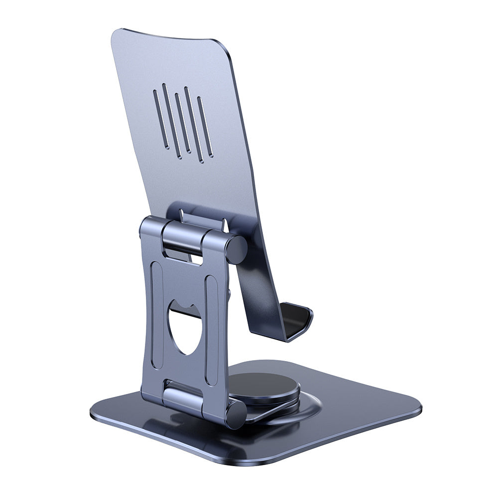 T635 Cell Phone Tablet Holder 360 Degree Rotating Aluminum Alloy Folding Stand Desktop Adjustable Portable Stand