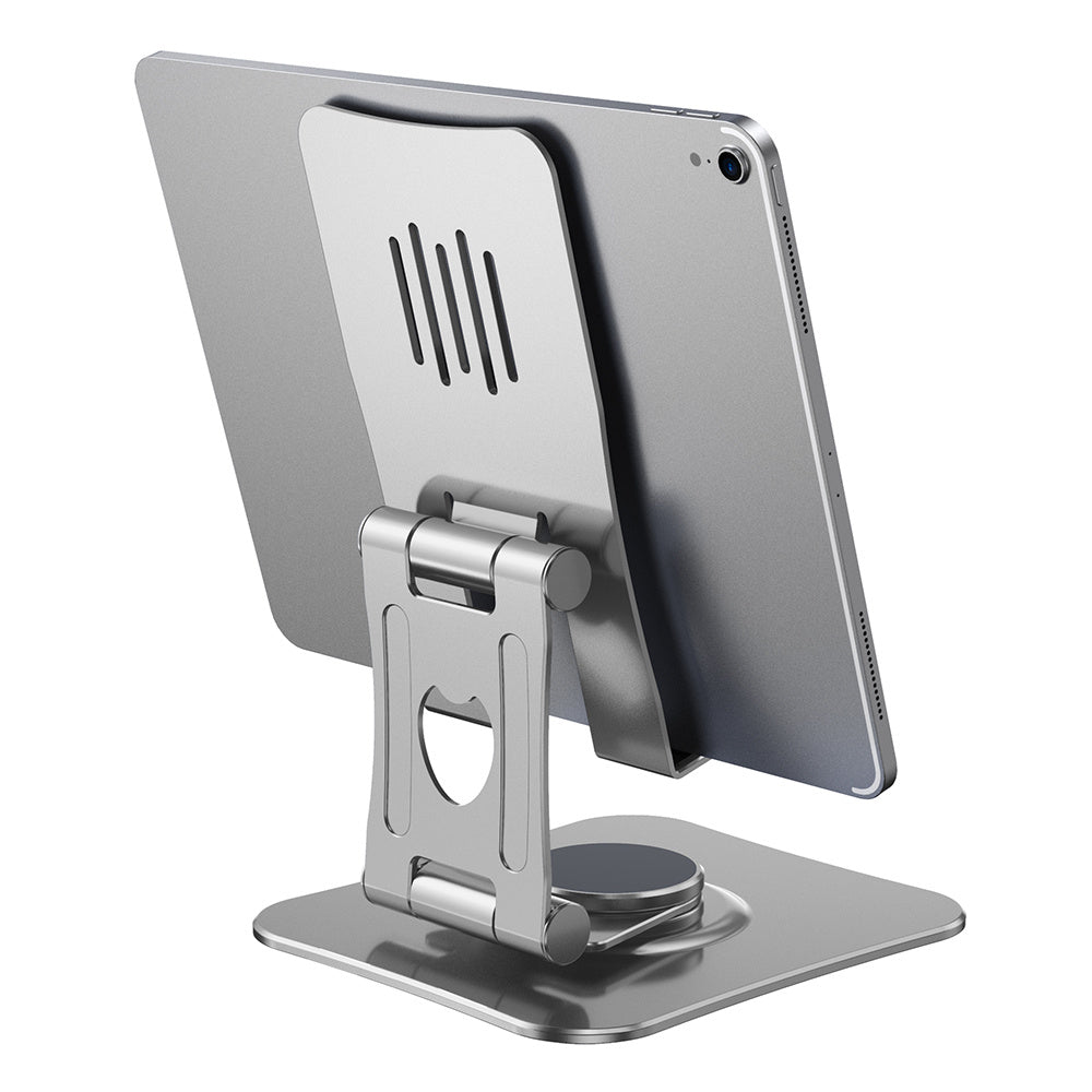 T635 Cell Phone Tablet Holder 360 Degree Rotating Aluminum Alloy Folding Stand Desktop Adjustable Portable Stand