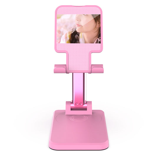 CCT19 Foldable Cell Phone Stand Rotation Height Adjustable Phone Holder ABS+Silicone Desktop Phone Mount