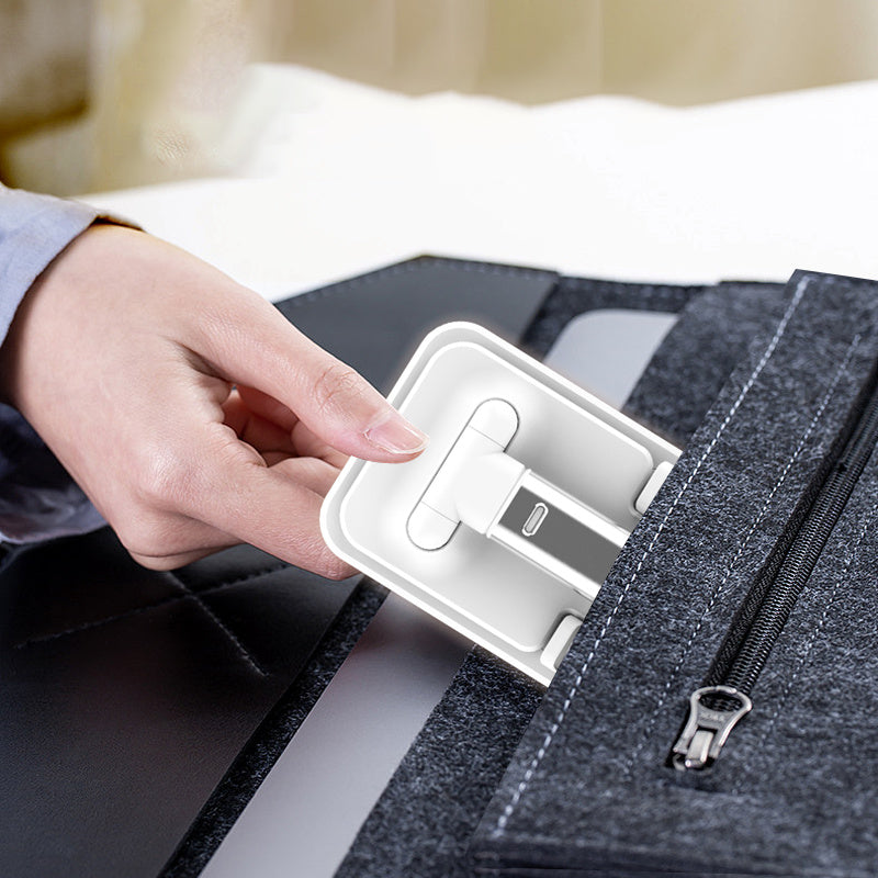 CCT19 Foldable Cell Phone Stand Rotation Height Adjustable Phone Holder ABS+Silicone Desktop Phone Mount