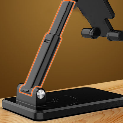 CCT19 Foldable Cell Phone Stand Rotation Height Adjustable Phone Holder ABS+Silicone Desktop Phone Mount