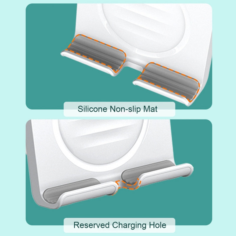 B86 Multi-Functional Rotating Wall-Mount Cell Phone Holder Desktop ABS+Silicone Tablet Stand