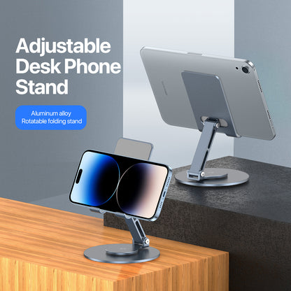 DUX DUCIS Aluminum Alloy 360-Degree Rotating Cell Phone Holder Adjustable Desk Phone Stand