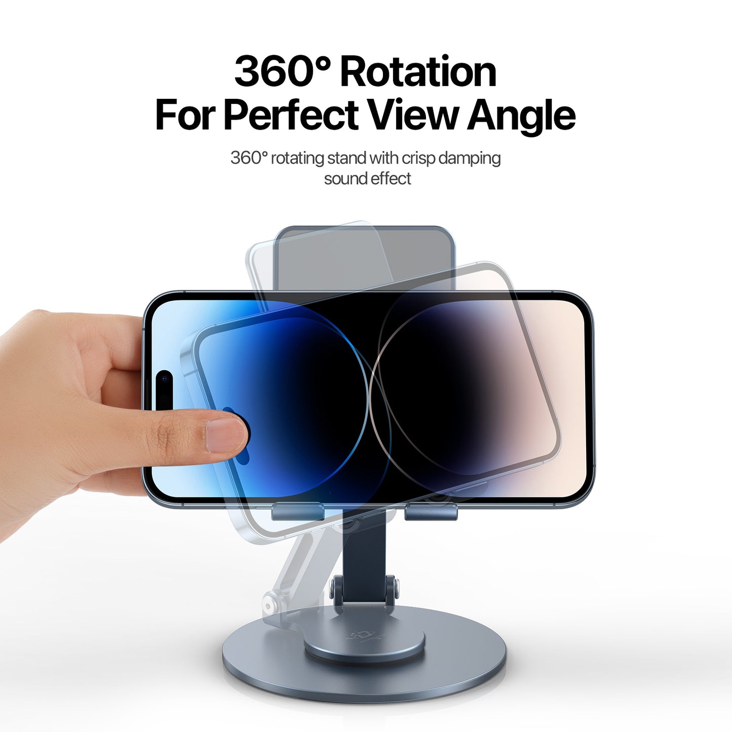 DUX DUCIS Aluminum Alloy 360-Degree Rotating Cell Phone Holder Adjustable Desk Phone Stand
