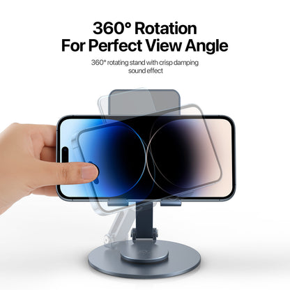DUX DUCIS Aluminum Alloy 360-Degree Rotating Cell Phone Holder Adjustable Desk Phone Stand