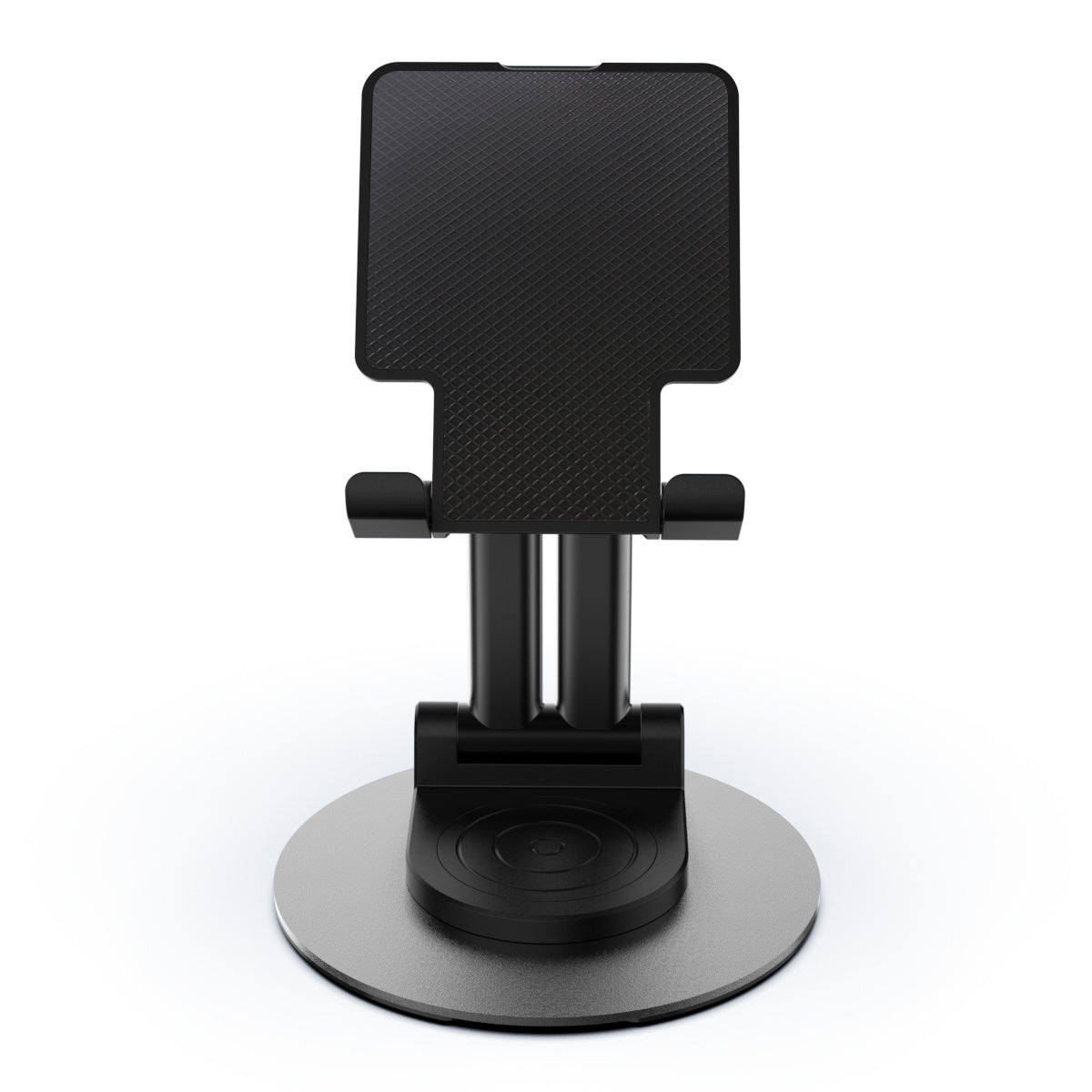 CCT22 Dual Tube Desktop Folding Cell Phone Stand ABS+Silicone Rotating Mobile Phone Holder