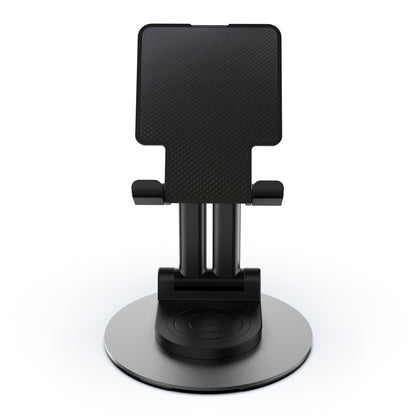 CCT22 Dual Tube Desktop Folding Cell Phone Stand ABS+Silicone Rotating Mobile Phone Holder