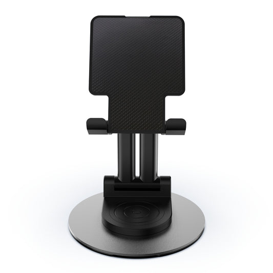 CCT22 Dual Tube Desktop Folding Cell Phone Stand ABS+Silicone Rotating Mobile Phone Holder