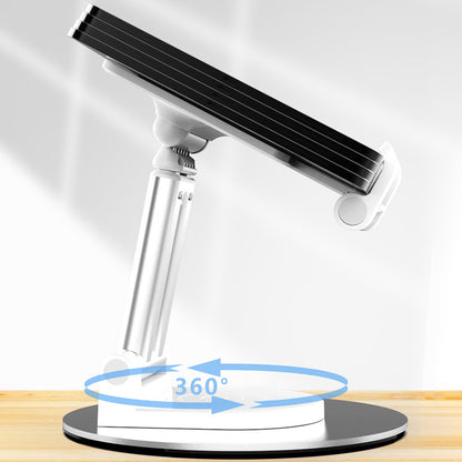 CCT22 Dual Tube Desktop Folding Cell Phone Stand ABS+Silicone Rotating Mobile Phone Holder