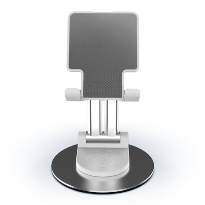 CCT22 Dual Tube Desktop Folding Cell Phone Stand ABS+Silicone Rotating Mobile Phone Holder