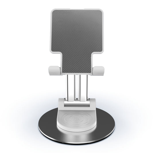 CCT22 Dual Tube Desktop Folding Cell Phone Stand ABS+Silicone Rotating Mobile Phone Holder