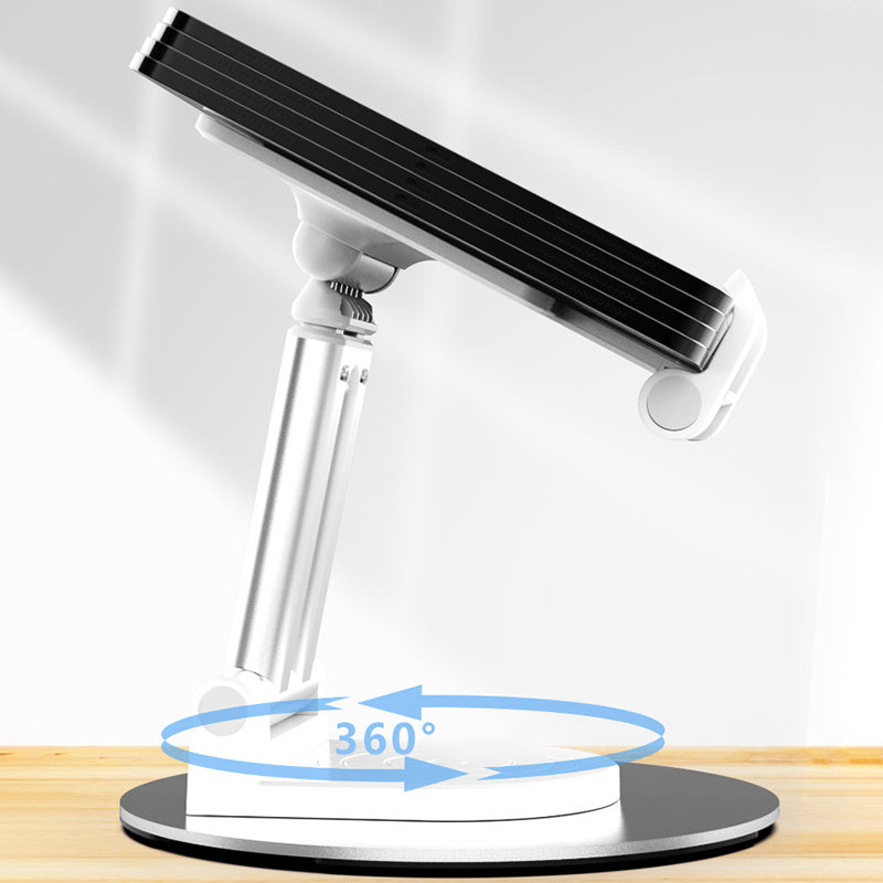CCT22 Dual Tube Desktop Folding Cell Phone Stand ABS+Silicone Rotating Mobile Phone Holder