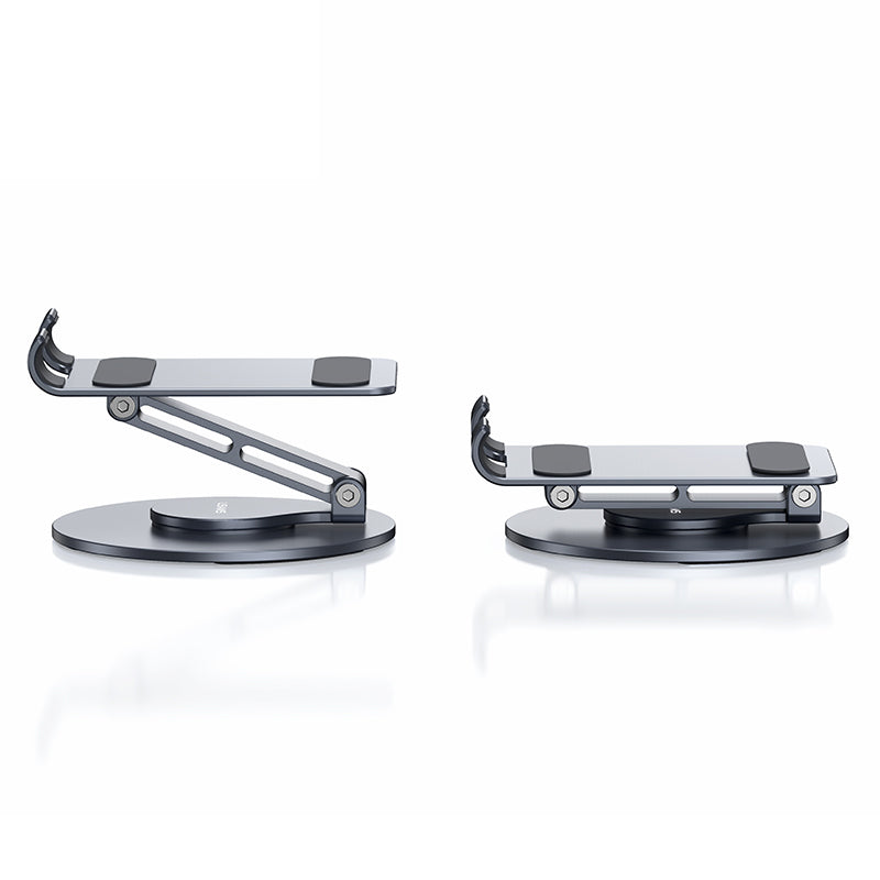 USAMS US-ZJ074 Desktop Foldable Phone Tablet Stand Aluminum Alloy 360-Degree Rotating Phone Holder