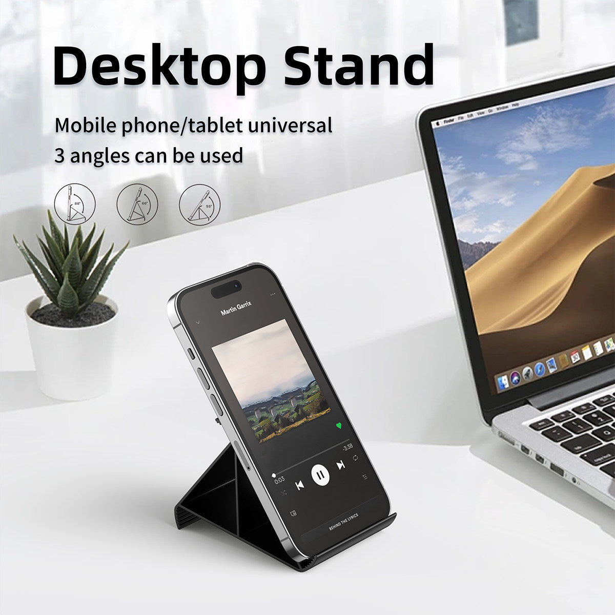 X3 Universal Mobile Phone Stand Desktop 3-Angle Adjustable Tablet Holder for 4-13 inches Devices