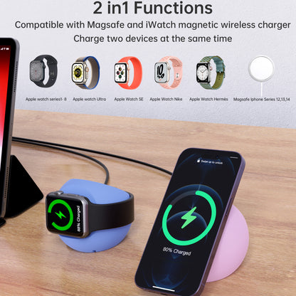 CHOETECH H050 Silicone Phone Charger Stand Compatible with iPhone 14 / 13 / 12 Series, iWatch Charger Holder
