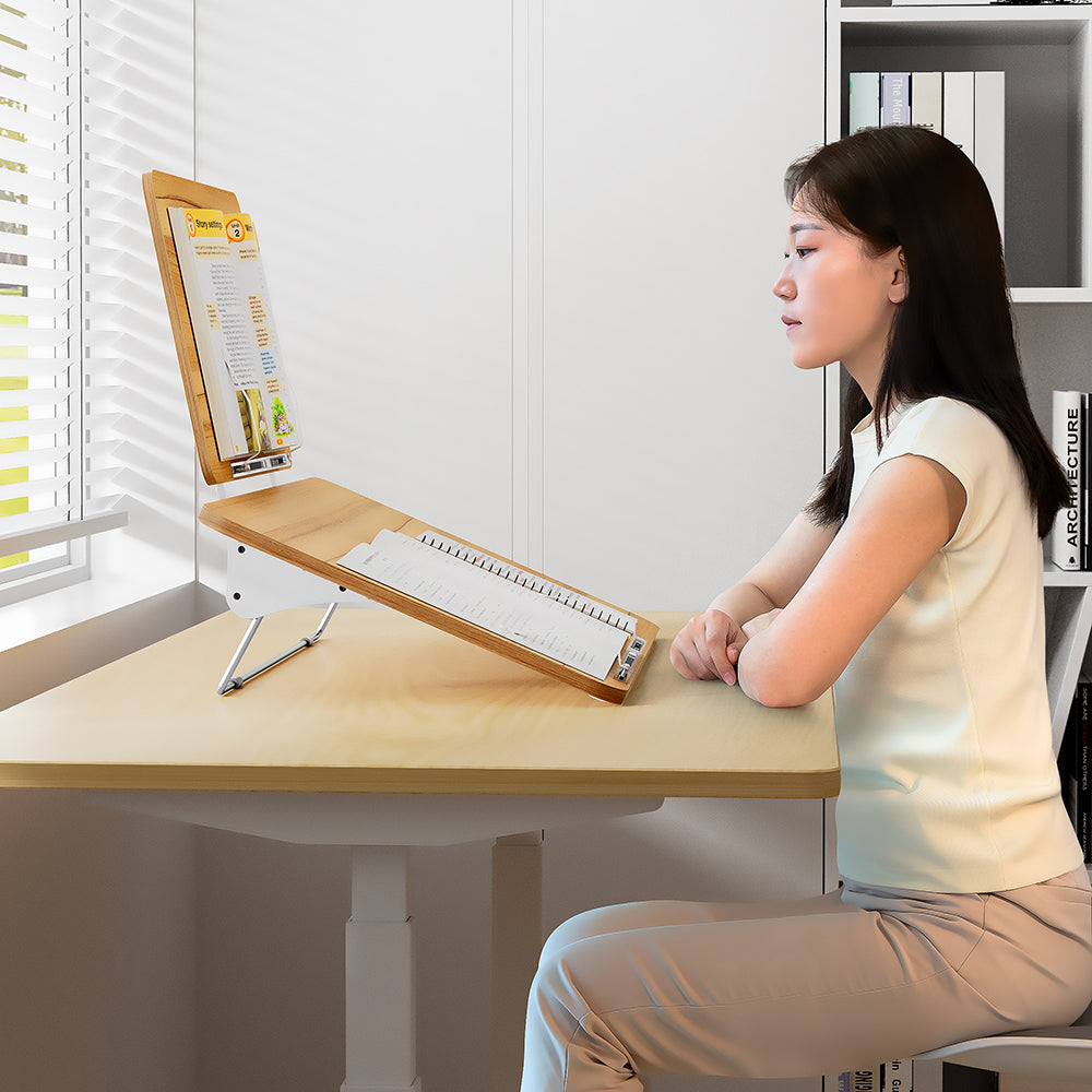 BG-5LW Desktop Laptop Stand Folding Book Holder Portable Reading Stand for Home, Dormitory