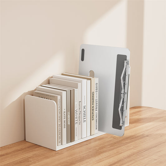 AP-2DB Aluminum Alloy Portable Folding Laptop Stand Adjustable Hollow Heat Dissipation Notebook Holder with Book Clips