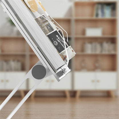AP-2DB Aluminum Alloy Portable Folding Laptop Stand Adjustable Hollow Heat Dissipation Notebook Holder with Book Clips