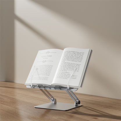AP-2DB Aluminum Alloy Portable Folding Laptop Stand Adjustable Hollow Heat Dissipation Notebook Holder with Book Clips