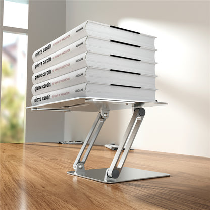 AP-2DB Aluminum Alloy Portable Folding Laptop Stand Adjustable Hollow Heat Dissipation Notebook Holder with Book Clips