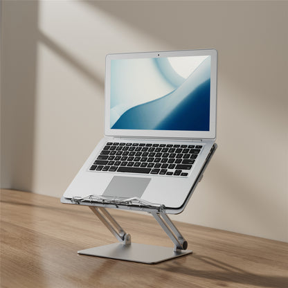 AP-2DB Aluminum Alloy Portable Folding Laptop Stand Adjustable Hollow Heat Dissipation Notebook Holder with Book Clips
