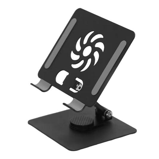 Metal Adjustable Desk Phone Stand Foldable Rotary Tablet Mount Stand for 6-14 inch Phone Tablet