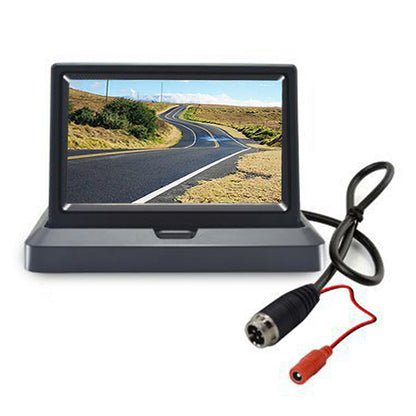 5" IPS AHD Screen Video Display Monitor Folding Rear View Camera Parking and Reverse System