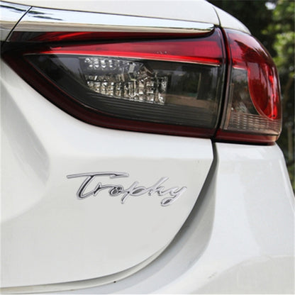 TROPHY Letter Aluminum Alloy Label Decor Self Adhesive Car Decal Sticker SUV Decoration