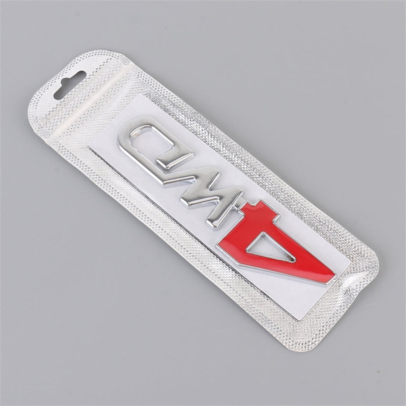 Aluminum Alloy Car Badge Sticker 4WD Letter Decal Universal Car Exterior Sticker