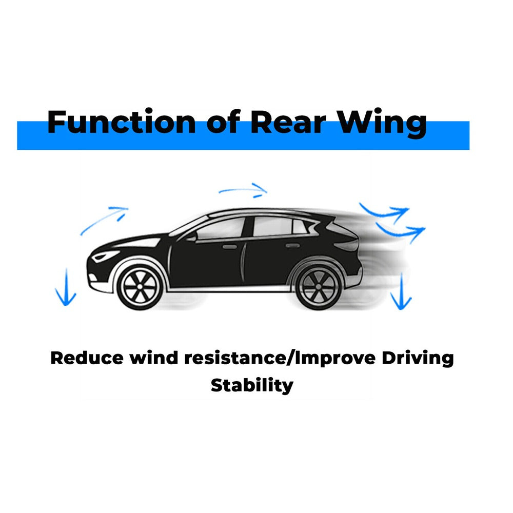 Car Rear Wing Free-Punching Car Spoiler Wing Decorative Strip Spoiler for 21-22 Model Y