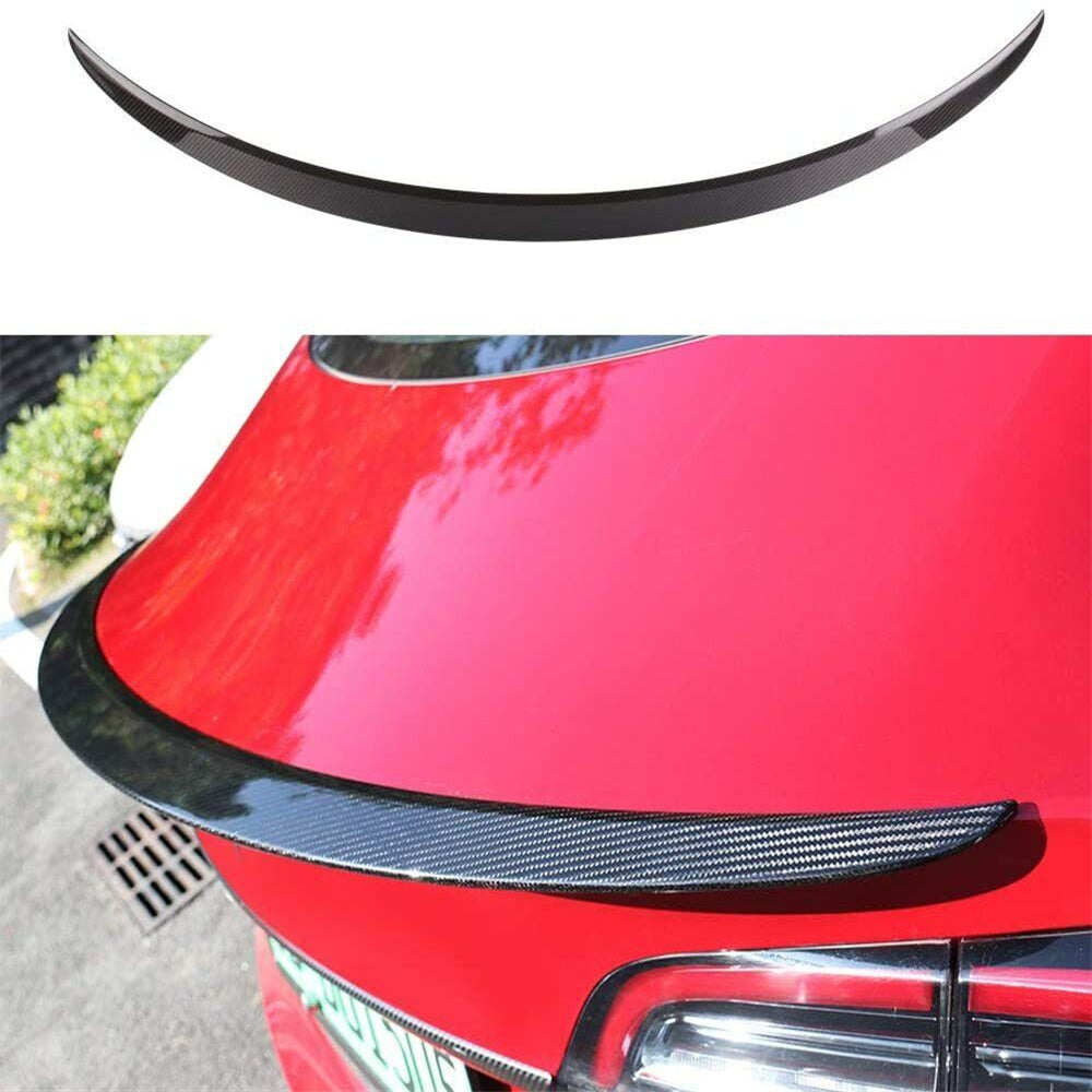 Car Spoiler Wing Decorative Strip Spoiler Non-Punching Car Rear Wing for Tesla Model 3 (17-22)