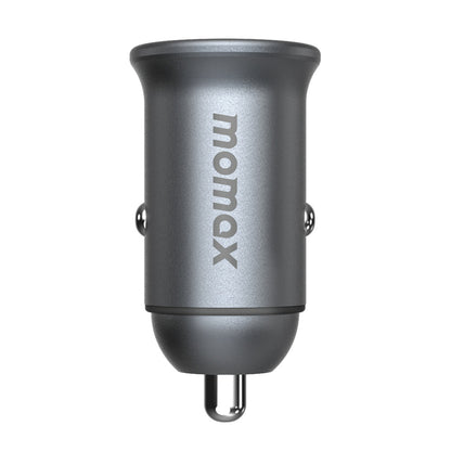 MOMAX PD 30W Type-C+USB Phone Fast Charging Adapter ABS+Aluminum Alloy Car Charger (CE Certified)