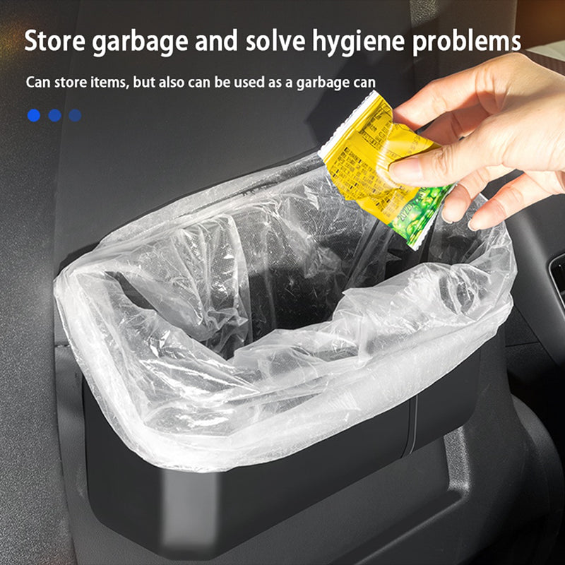 TSL261 Car Front Backrest Storage Box for Tesla Model Y / Model 3 17-22 TPE Under-seat Organizer Case