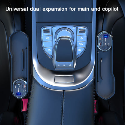 Car Seat Gap Storage Box Organizer Front Seat Console Side Pocket with Data Cable Charging (Cigarette Lighter Plug)
